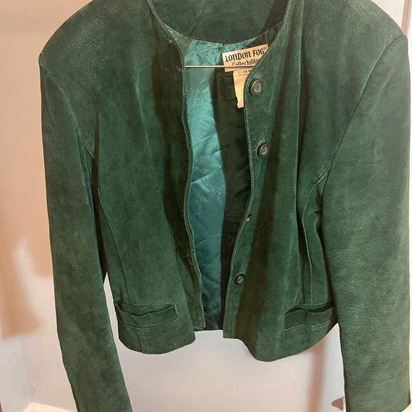 Vintage Forest Green Suede Jacket - Picture 7 of 9